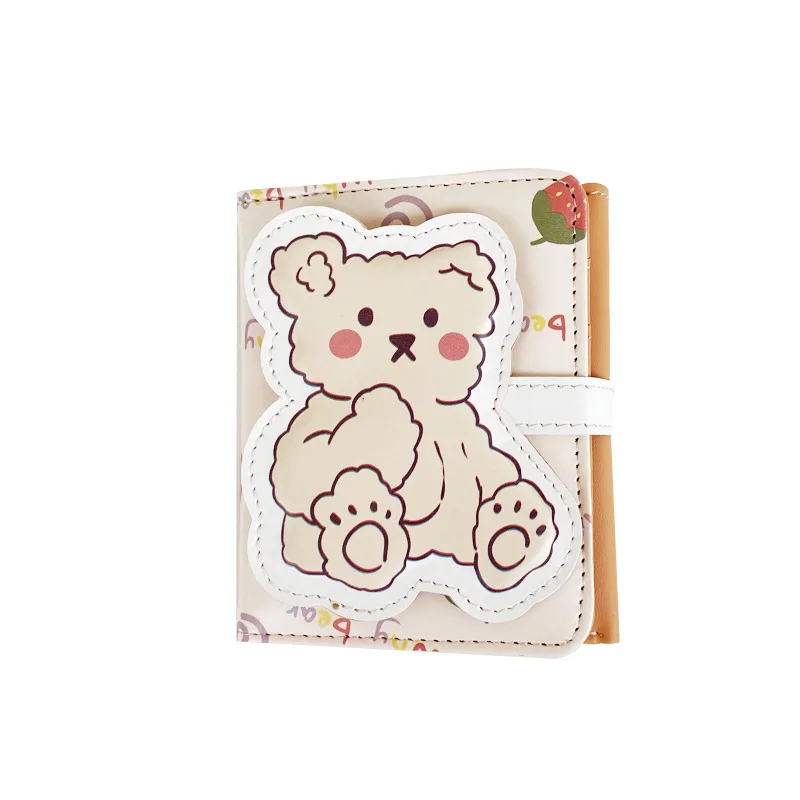 

Cute Leather Women Wallet Hasp Small Wallets Pu Plaid Bear Rabbit Shape Card Holders Fashion Ladies Students Lolita Short Purse