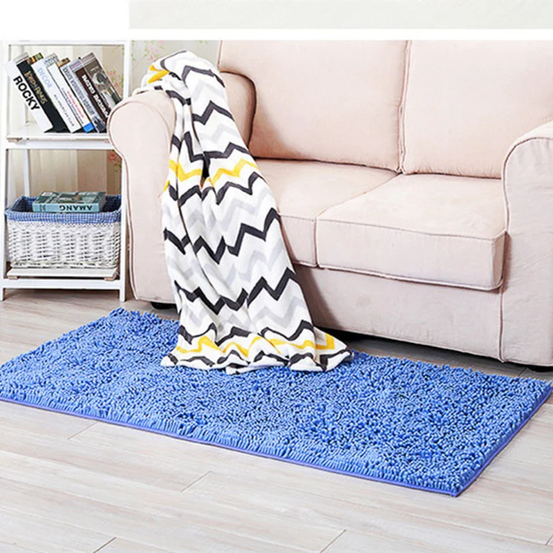 

High Quality Thicken Bath Carpet Mat Chenille Bathroom Water Absorption Plush Floor Mats Entrance Doormat Non-slip Toilet Rug