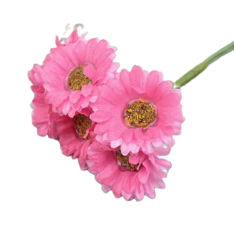 6 шт./лот мини шелковая Маргаритка искусственный цветок букет свадебное