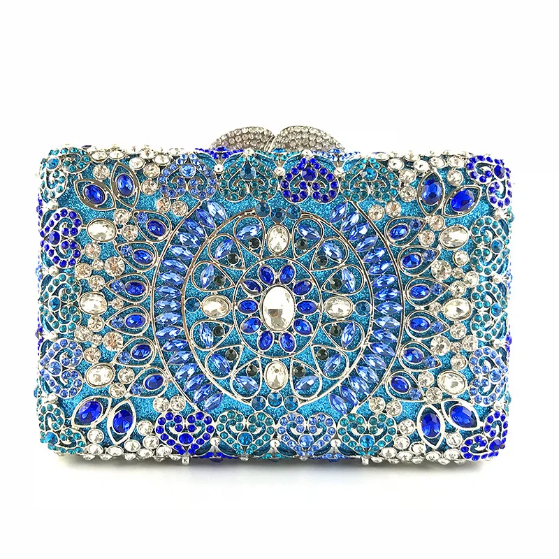 

New Women Crystal Diamond Wedding Evening Bags Fashion Women Crystal Prom Clutch Purse Female Prom Purse Bridal Shoulder Bag