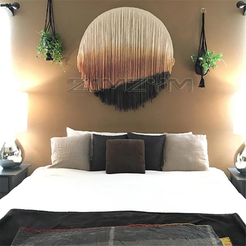 Скандинавский богемный ручной вязки крафт макраме гобелен Круглый круглый