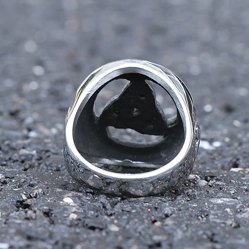 Уникальный дизайн с выбитым принтом Viking Valknut кольца Для мужчин мальчиков 316L