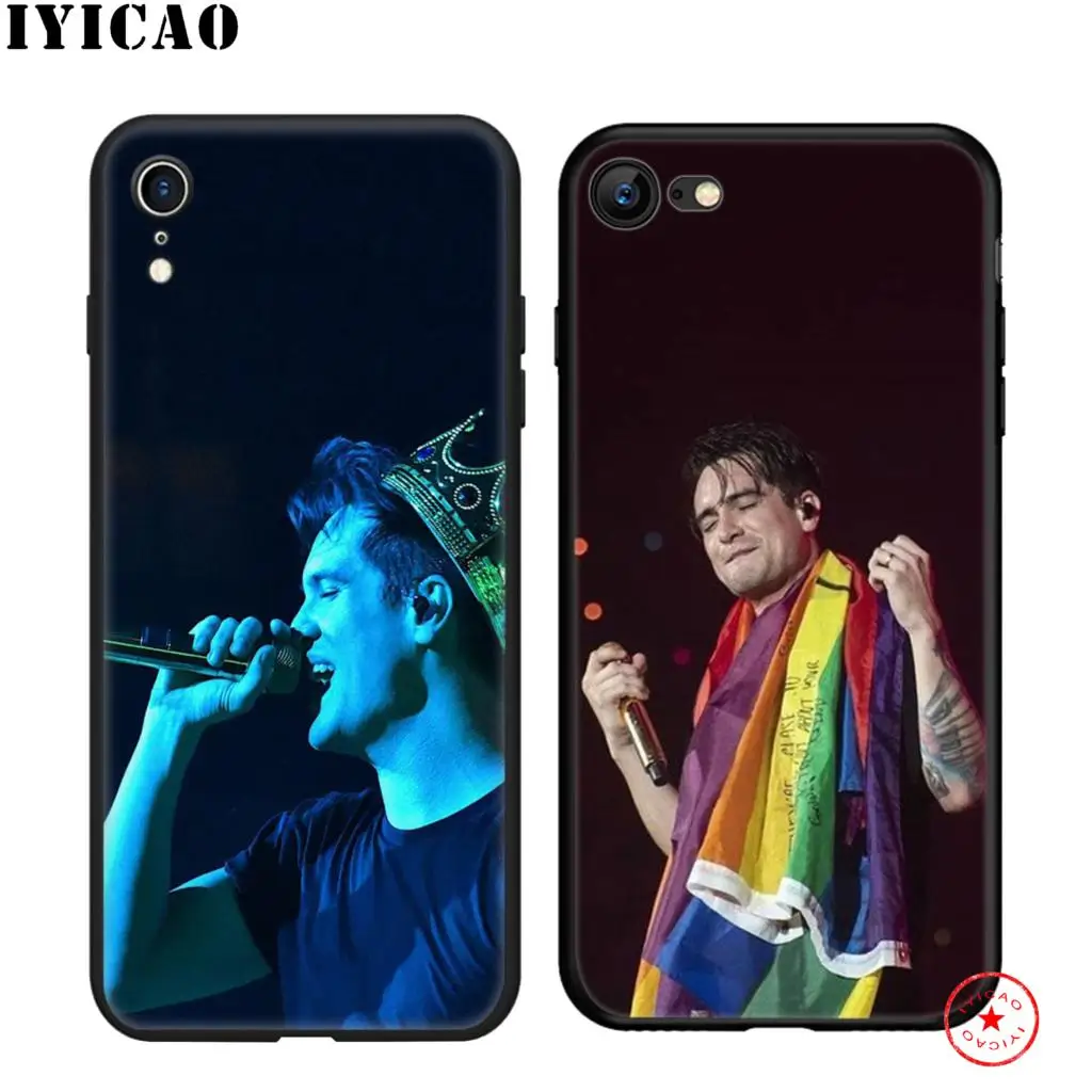 Силиконовый чехол IYICAO Panic At The Disco мягкий черный для iPhone 11 Pro Xr Xs Max X или 10 8 7 6 6S Plus 5 5S |