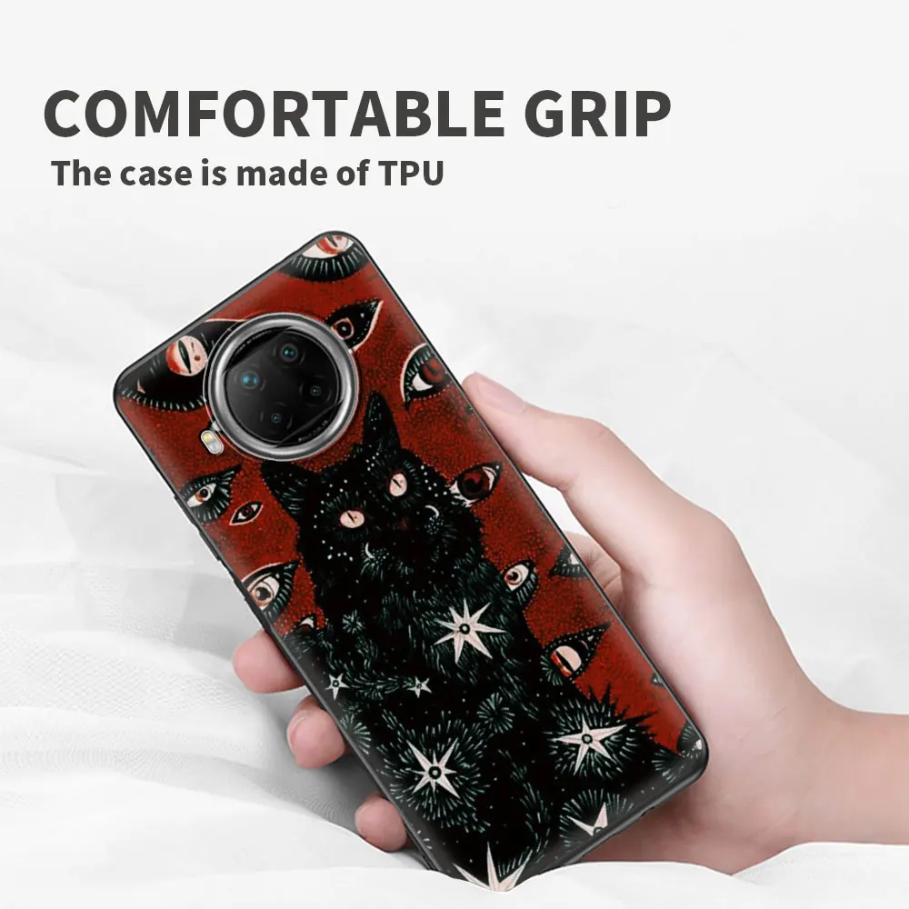 Case for Xiaomi Redmi Note 9S 9 8 Pro 7 8T 10 9C 9A 7A K40 Soft Back Luxury Design Phone Cover 8A 6A Coque Death Tarot Cat | Мобильные