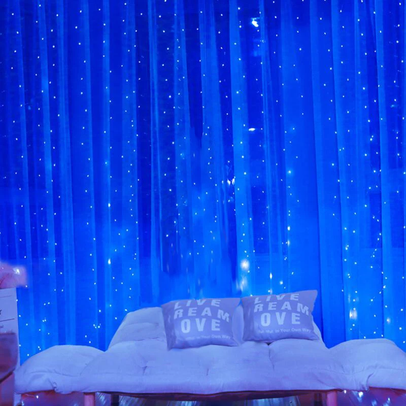 

3M LED String Lights USB Remote Control Wedding Garland Curtain Lamp Holiday for Bedroom Bulb Outdoor Fairy Christmas Decoration