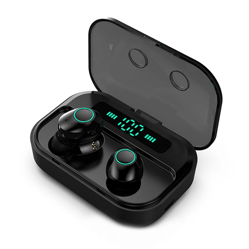 Беспроводные Bluetooth наушники для iPhone M7 X7 TWS, настоящие беспроводные наушники, водонепроницаемые наушники с креплением на 3600 мАч, гарнитура с внешним аккумулятором