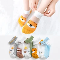 5 pairslot children cotton socks boy girl baby infant ultrathin fashion breathable solid mesh socks for summer 0 12t teens kids