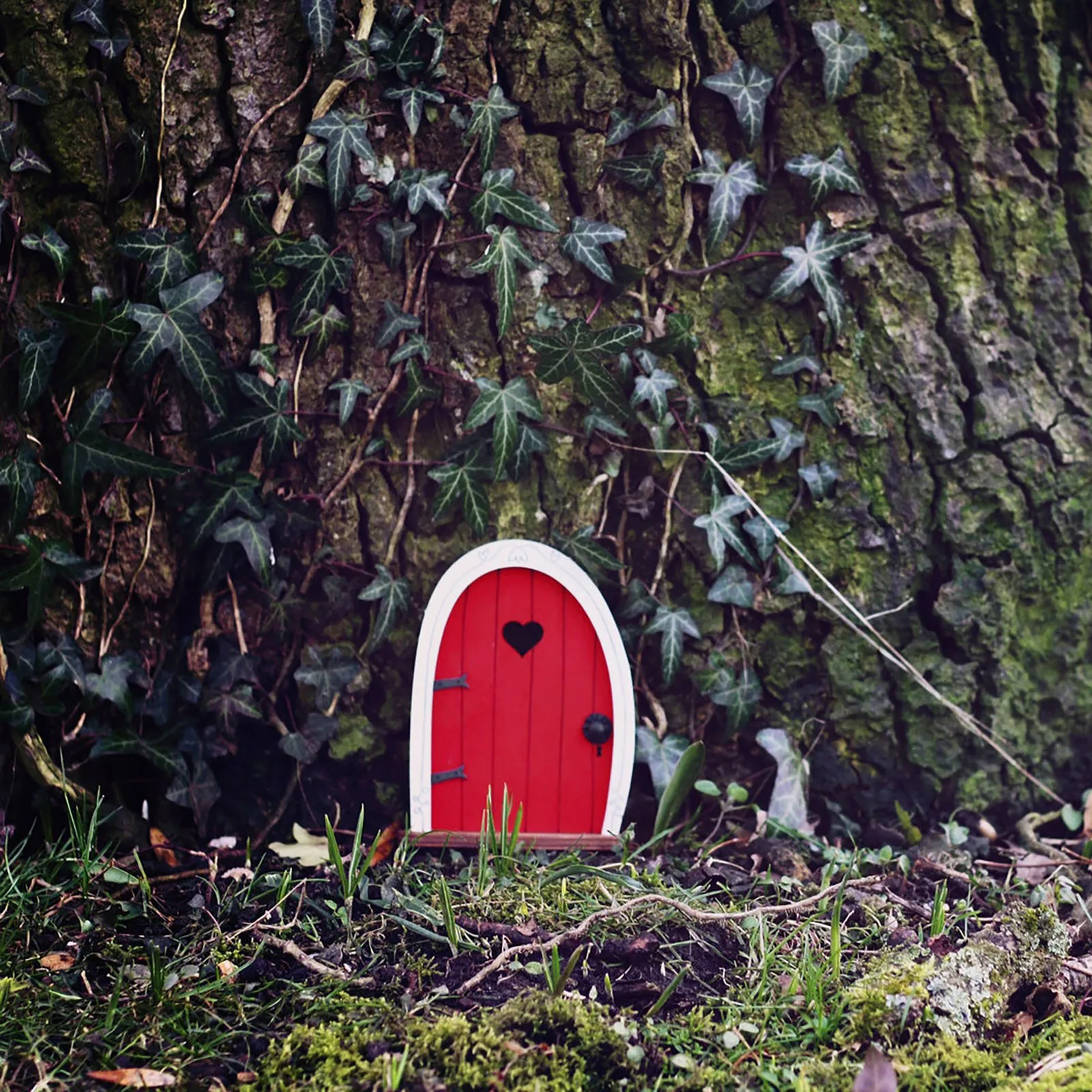 

Miniature Fairy Sleeping DIY Wooden Door Craft Gnome Door Kit with Flowe Micro Gardening Simulation Cute Creative Home Decor