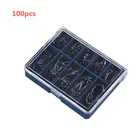 Крючки рыболовные, 10 размеров, заточенные для рыбалки, с 100 углеродистой сталью, однокруглые, коробка с отделениями шт.