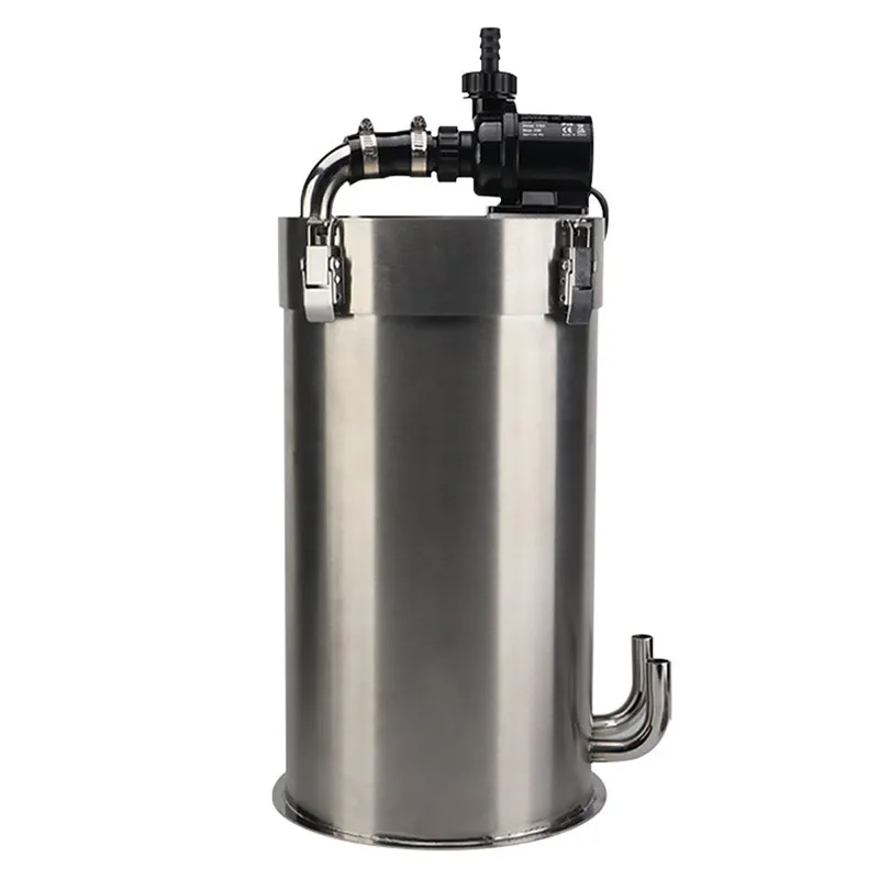 filtro de piscina filtro de tortuguera Filtro de acuario externo ultrasilencioso, cubo para pecera, tanque de c&eacute;sped, filtro cil&iacute;ndrico de acero inoxidable acuario accesorio-1