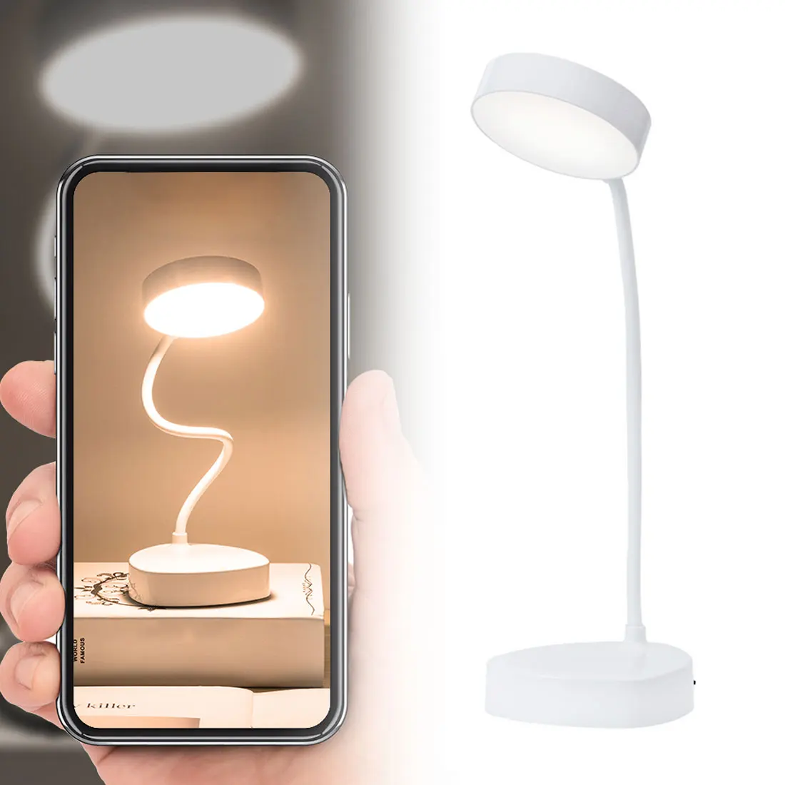 

2021 New USB Eye Protection Desk Lamp, Rechargeable LED Folding Night Light, Small Desk Lamp for Students to Learn to Read