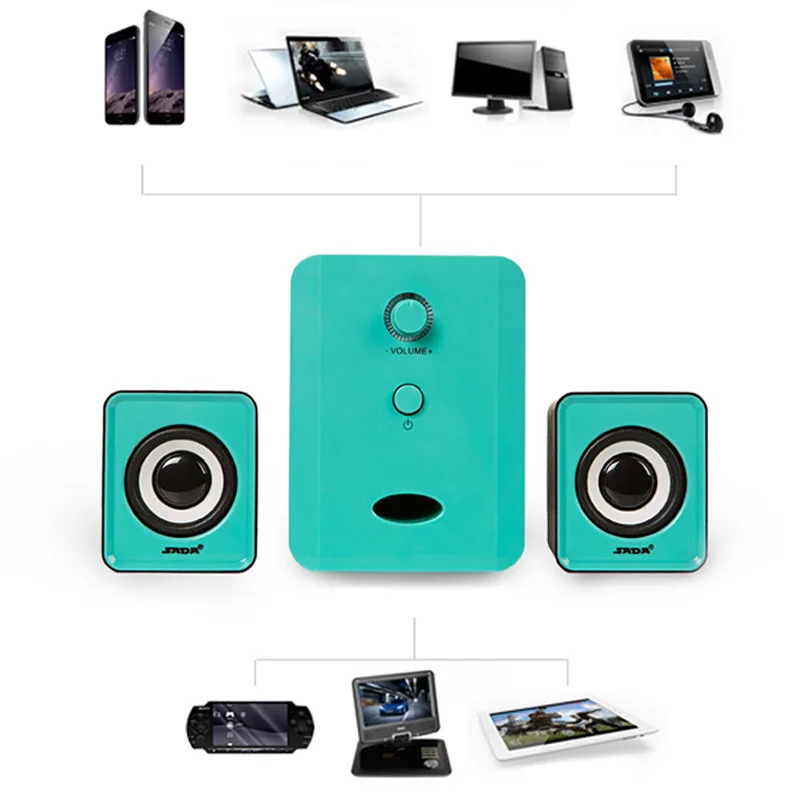 Новый дизайн мини USB проводная комбинация бас стерео сабвуфер колонки для