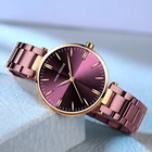 Элегантные кварцевые часы MINIFOCUS, женские модные часы 2020, роскошный лиловый циферблат от лучшего бренда, простые женские часы с браслетом из нержавеющей стали