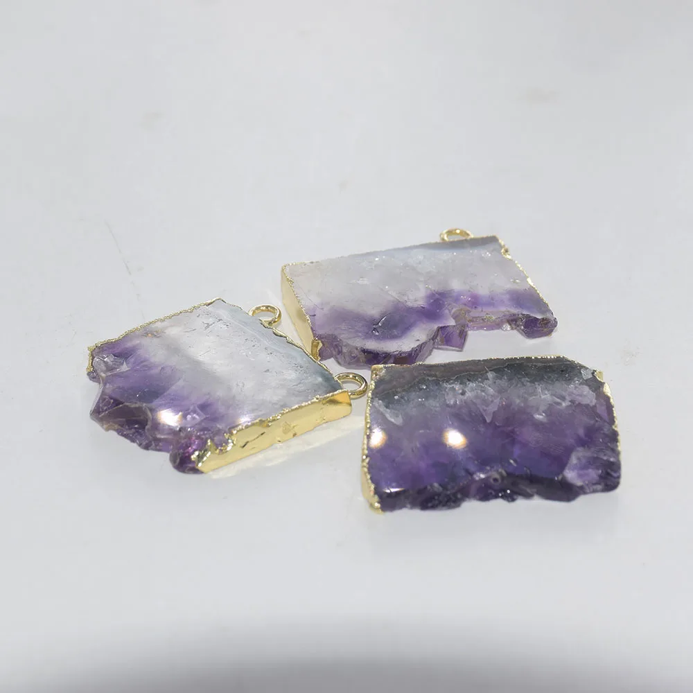 Модные ювелирные изделия искусственная Друза аметист соединитель камня женский