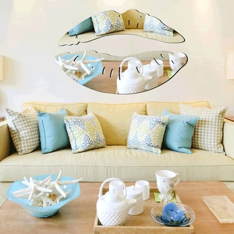 

DIY Feather Plume 3D Mirror Wall Sticker for Living Room Art Home Decor Vinyl Decal Acrylic Sticker Mural Wall Decoration