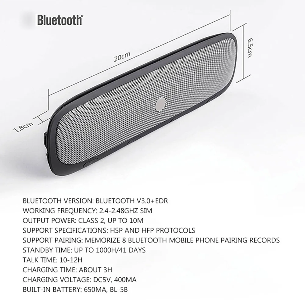 Автомобильный bluetooth Динамик высококачественный автомобильный сабвуфер Hands-Free во