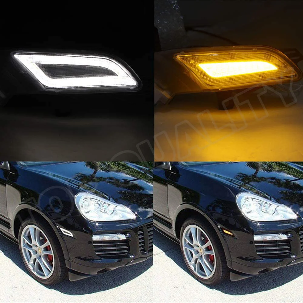 2 шт. для Porsche Cayenne 957 2007 2008 2009 2010 прозрачный фонарь с боковым указателем поворота