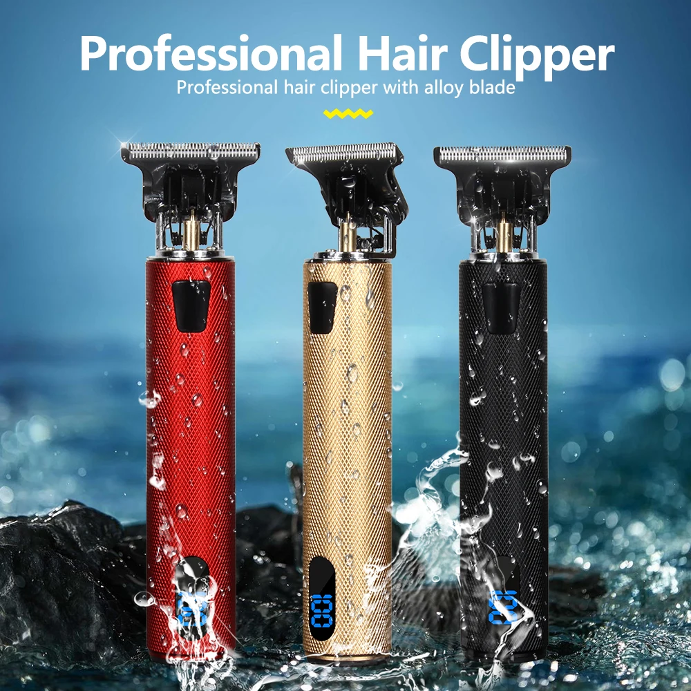 2021 T LCD Electric Trimmer USB Hair Clipper Rechargeable Shaver Beard Machine chargeable For 0mm Men Cut barber cutting machine
