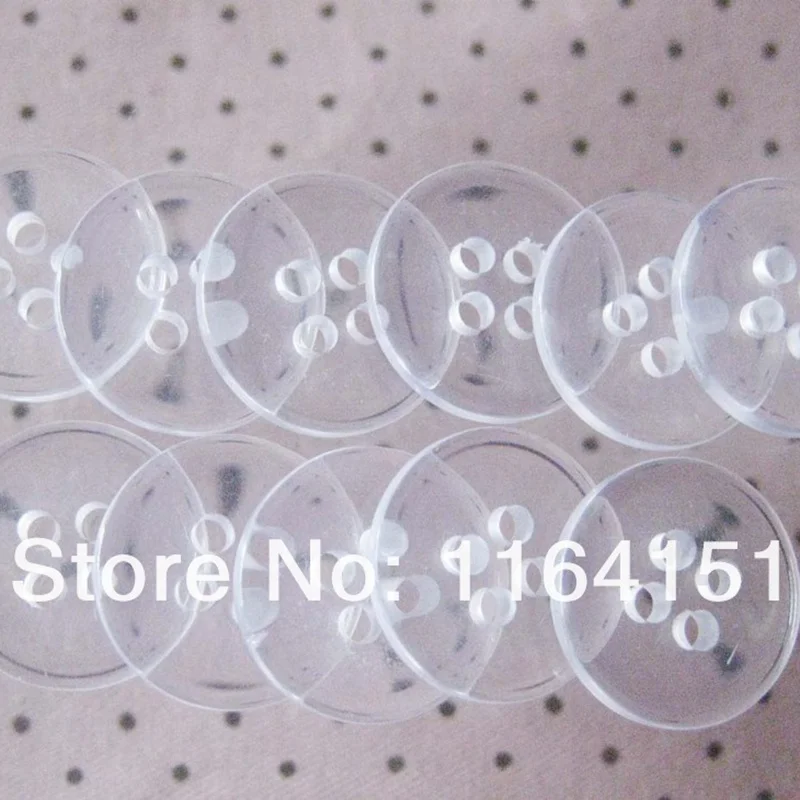 100 шт/партия 4 отверстия кнопки прозрачные блузки и рубашки на пуговицах Смола