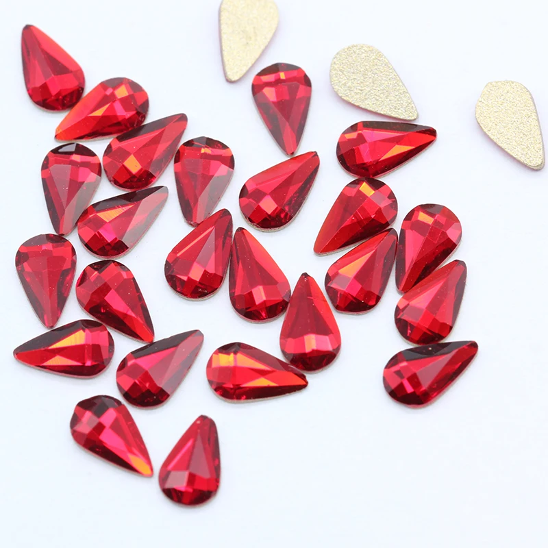 10 шт./упак. гвоздь с украшением в виде кристаллов капли воды острым дном ногтей