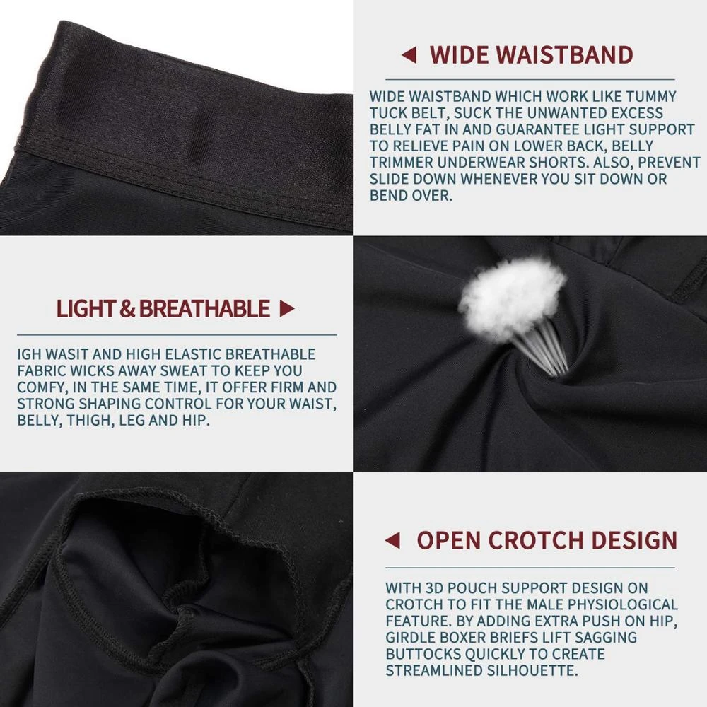 Мужские шорты Abdo для коррекции фигуры с высокой талией трусы-боксеры хорошее