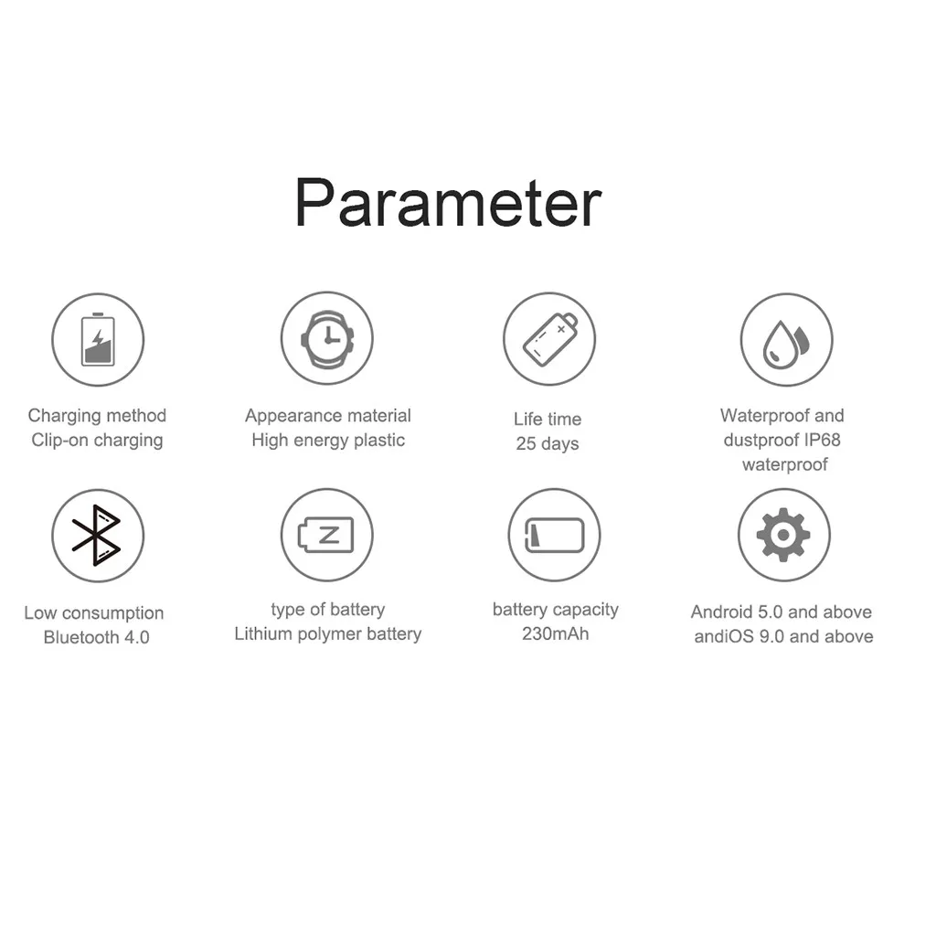 Смарт-часы с монитором сердечного ритма, браслет, браслет для iOS, Android, монитор, камера для Xiaomi, для Iphone, спорт, 5 цветов#20