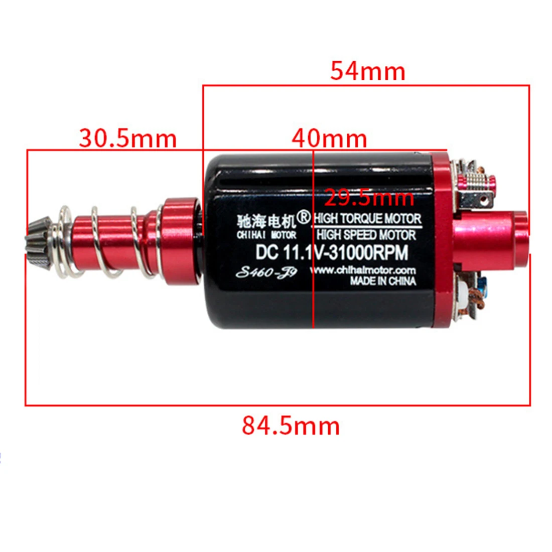 CH мотор S460 11,1 V-31000 об/мин алюминиевая задняя крышка длинная ось мотор с зубьями двигателя для JM Gen.9 M4A1 водный гель бластер