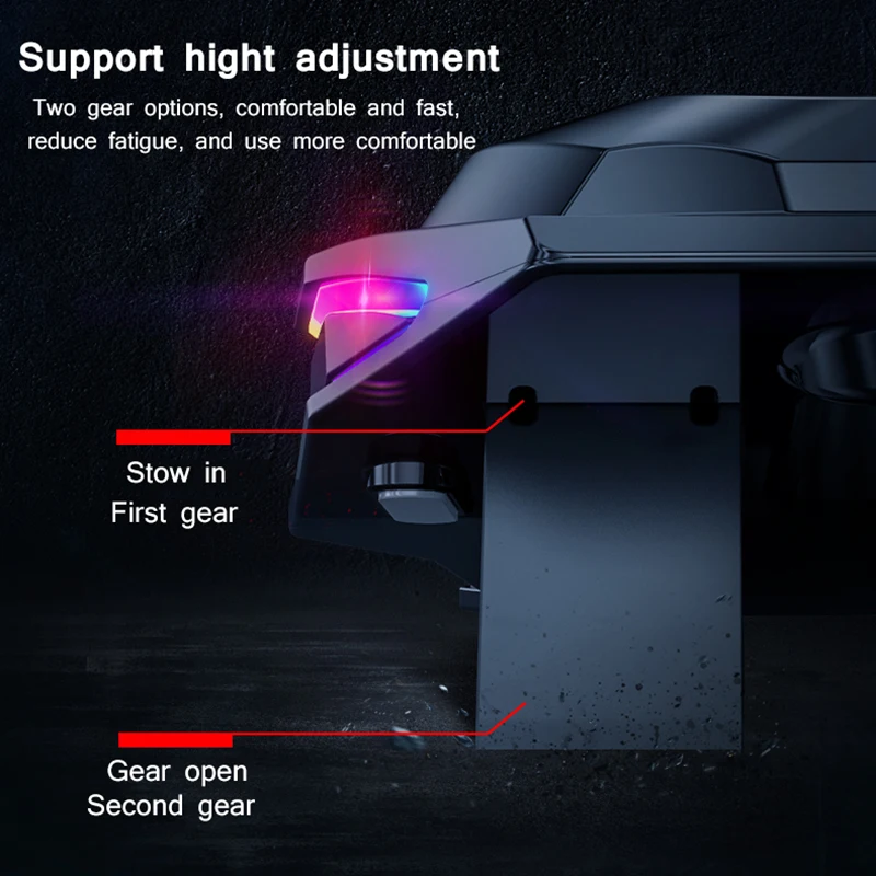 Игровой кулер для ноутбука светодиодный RGB светильник Регулируемая подставка