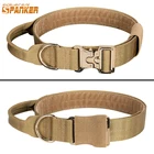 Тактический ошейник для собак EXCELLENT ELITE SPANKER, мягкий ошейник для собак на липучке, Регулируемый военный ошейник для собак с ручкой управления