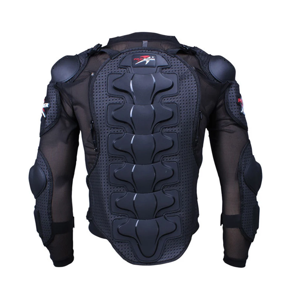 PRO-BIKER moto rcycle armor куртки moto rcyclist Защита тела Защитная мото гоночная Защита задняя защита жилет - Цвет: Черный