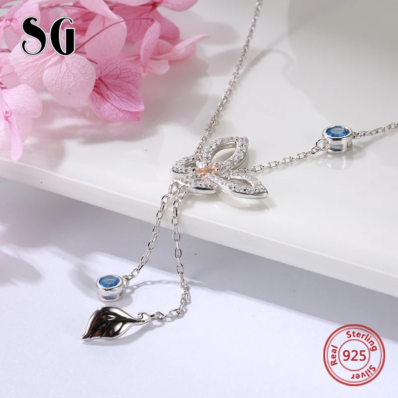 SG модные изысканные Бабочка ожерелье длинные женские милые тапочки с кисточками