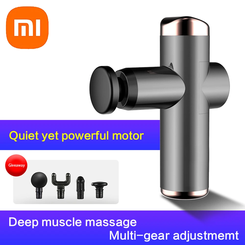 

Массажный мини-пистолет Xiaomi Mijia, массажер для снятия боли в мышцах, с сенсорным ЖК-дисплеем