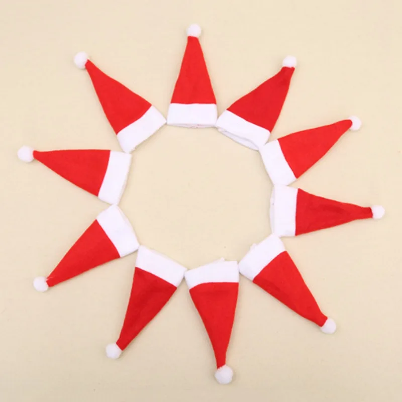5 шт вечерние украшения Санта шляпа Рождественский держатель для столового