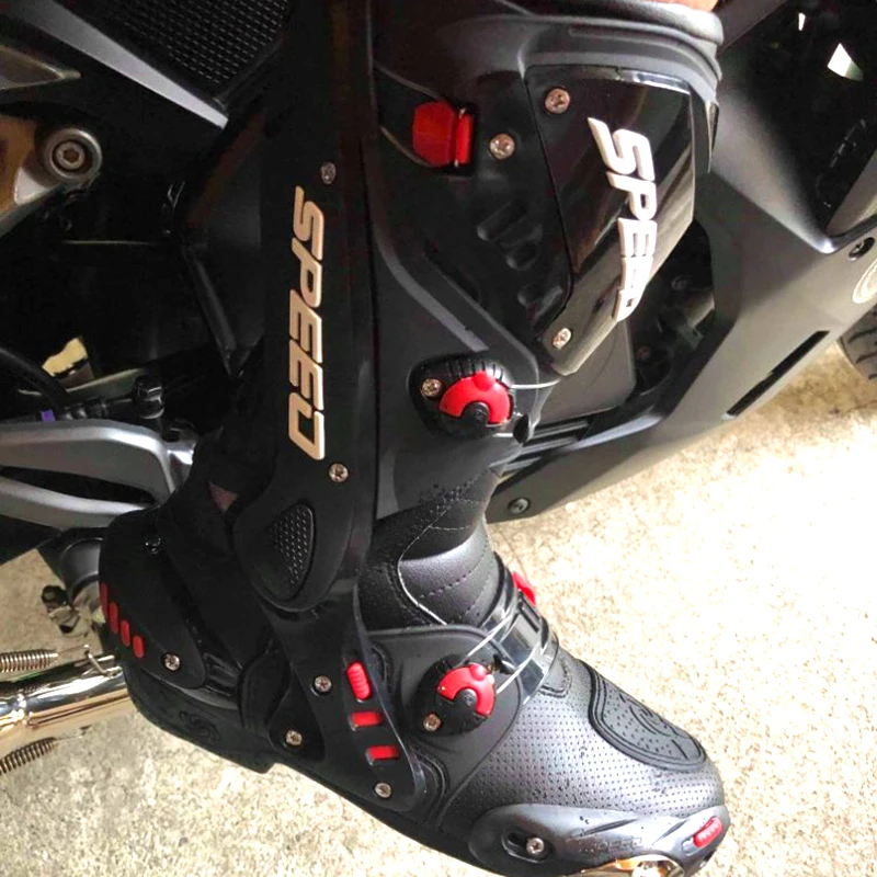 Мужские мотоциклетные ботинки водонепроницаемые высокие для мотокросса Dirt bike ADV