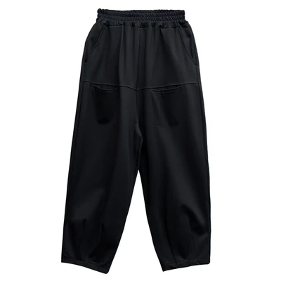 Шаровары с узкой талией повседневные широкие брюки большого размера в стиле