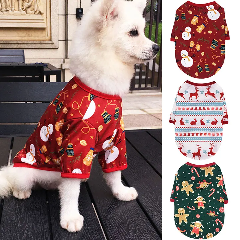 

Classic Dog T-shirt Breathable Pet Supplies Snowman Dog Accessories Fashion Pet Clothes Comfortable Skin-friendly Cat Vest