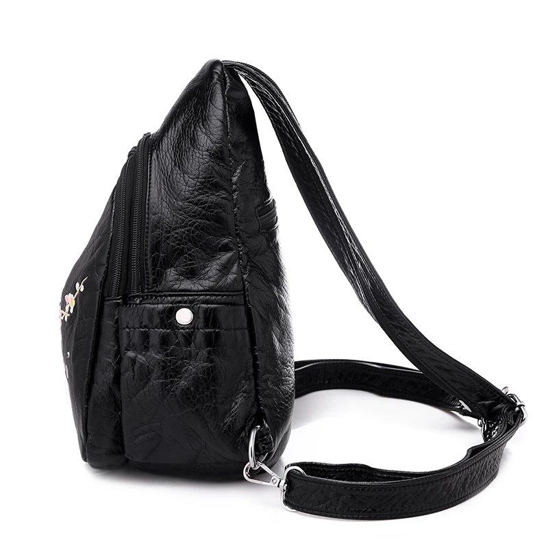 Женские кожаные рюкзаки с вышивкой для девочек подростков 2019|Женские рюкзаки| |