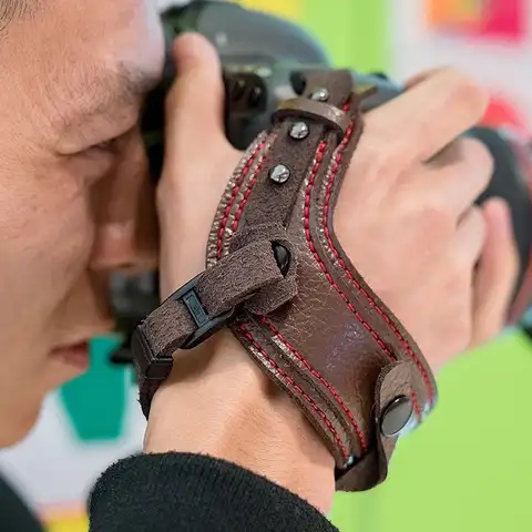 Кожаный ремешок на запястье для камеры DSLR портативный водонепроницаемый ручной держатель противоударный ремешок для Canon Nikon Sony Leica Fujifilm
