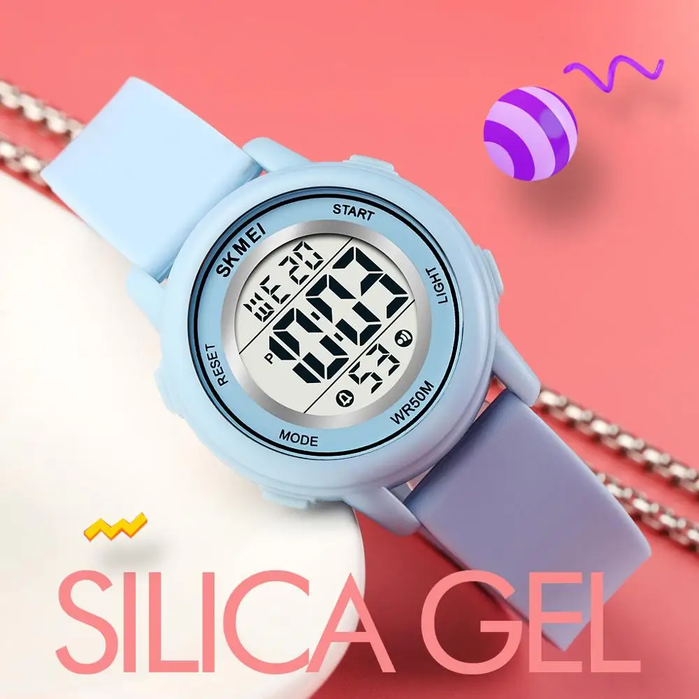 Часы SKMEI детские цифровые, спортивные водонепроницаемые электронные наручные в стиле милитари, с секундомером, подарок для мальчиков и дево... от AliExpress RU&CIS NEW