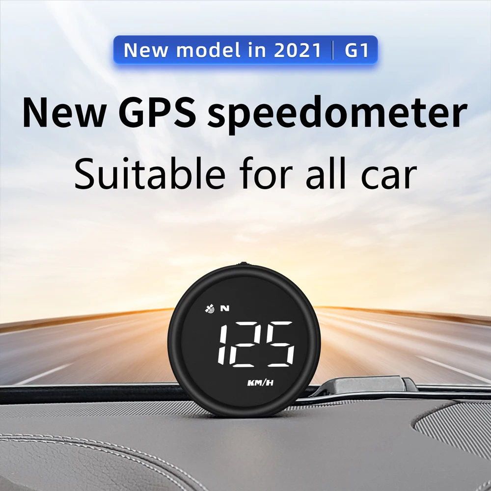 Car Head Up Display KM/h MPH Overspeed Alarm Speedometer Smart Gadgets GPS HUD Digital Gauges Auto Electronics Accessories | Автомобили и