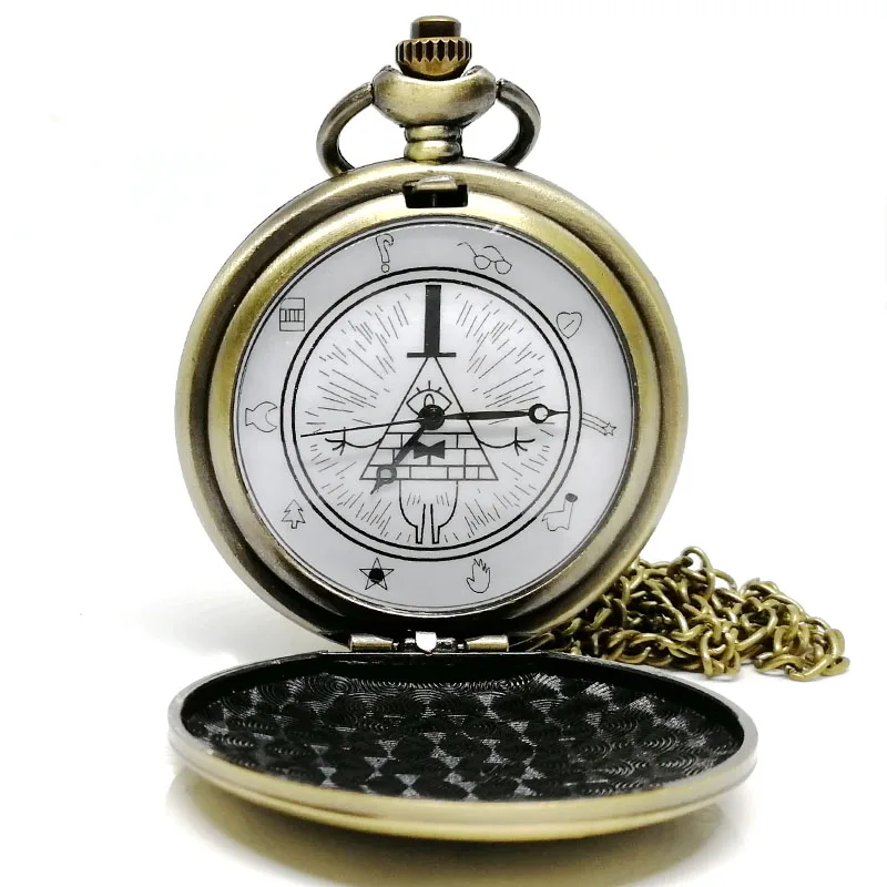 Ретро шифр счета гравитационные падения цветной циферблат кварцевые карманные