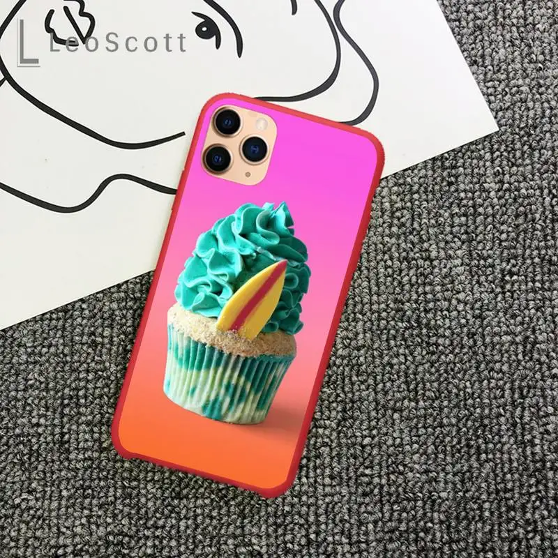 

Cupcake Food colorful dessert cute Phone Case Candy Color for iPhone 11 12 mini pro XS MAX 8 7 6 6S Plus X 5S SE 2020 XR