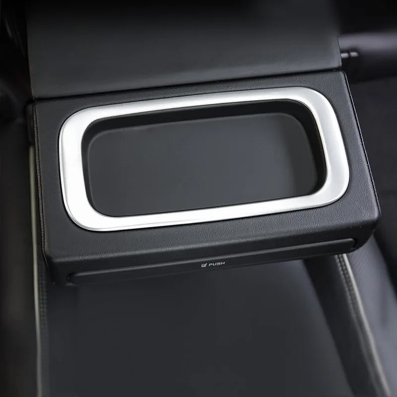 Стайлинг автомобиля задний подлокотник слоты для хранения рамка декоративная