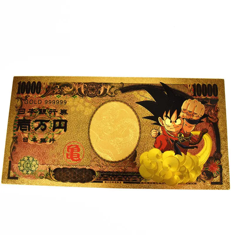 Горячая Распродажа NiHon японский картон Драконий жемчуг Z Золотая банкнота 10000 иен