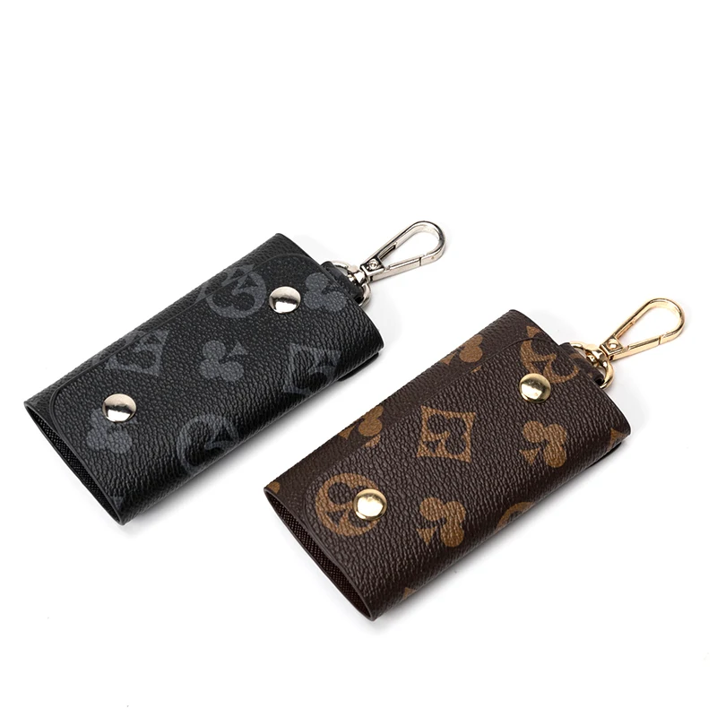 

Key Case Male Large-capacity Leather key cover personalized storage bag multi-function key bag female compact simple purse