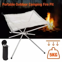 portable fire pit kit strong bearing outdoor campfire holder stainless steel wood burning campfire stand support bracket