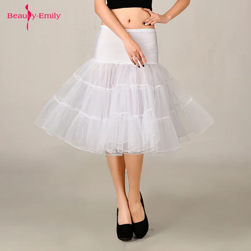 Короткая белая Нижняя юбка Beauty Emily 2019 свадебные аксессуары мягкие кринолиновые