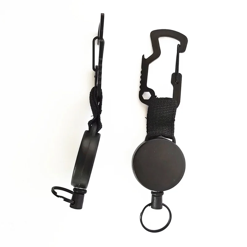 

Retractable Key Chain Self Retracting Badge Holder Reel with Belt Clip Key Chain Holder Steel Wire Cord (6)