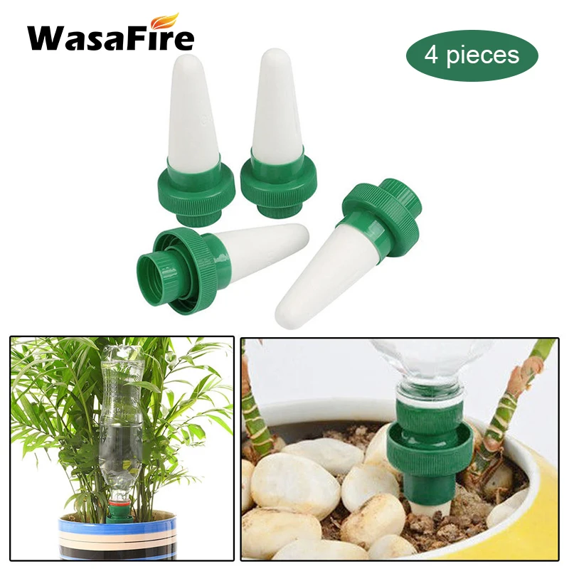 

4pcs Garden Plant Water Dripper Dispenser Plant Waterer Self Watering Spikes Automatic Flower Drip Irrigation Watering System