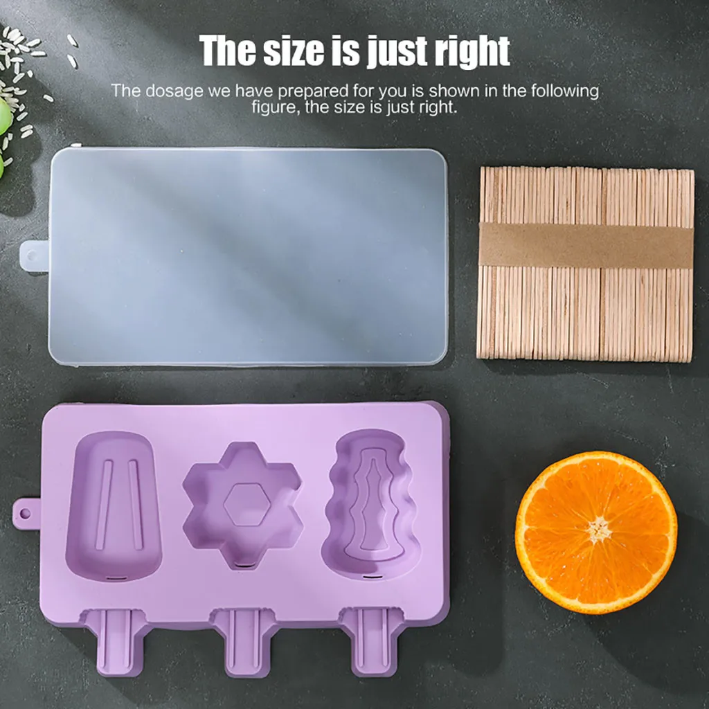 Летняя мультяшная форма для мороженого домашняя силиконовая формы ручной работы